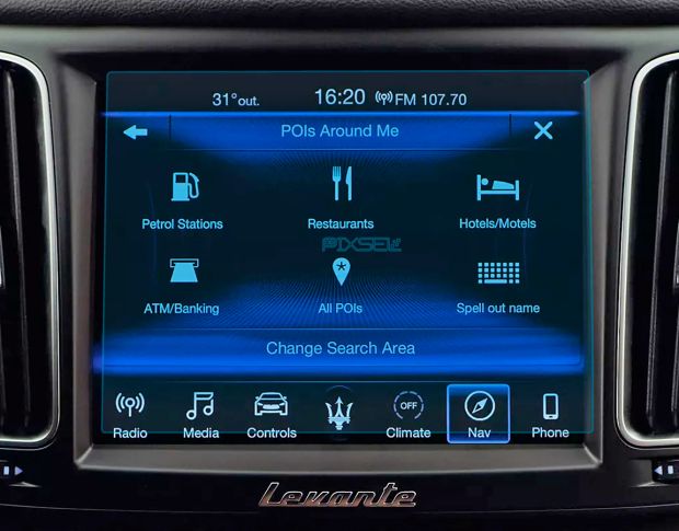 Захисне скло Pixsel на монітор MASERATI LEVANTE - 8.2“ 2016 - 2020 (гібридне мат)