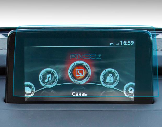 Захисне скло Pixsel на монітор MAZDA CX-9 - 10“ 2016 - 2019 (гібридне глянець)