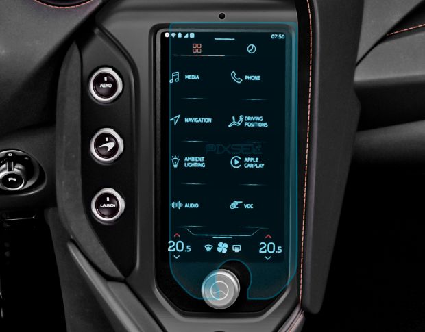 Захисне скло Pixsel на монітор MCLAREN 750S - 9.4“ 2023 - (гібридне глянець)
