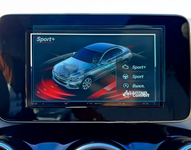 Защитное стекло Pixsel на монитор MERCEDES BENZ C-CLASS - 6.9“ 2015 - 2017 (гибридное глянец)