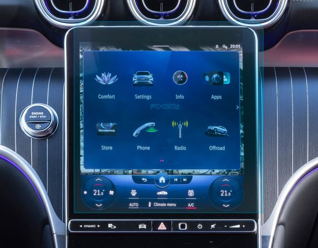 Захисне скло Pixsel на монітор MERCEDES BENZ CLE-CLASS - 14.4“ 2023 - (гібридне глянець)