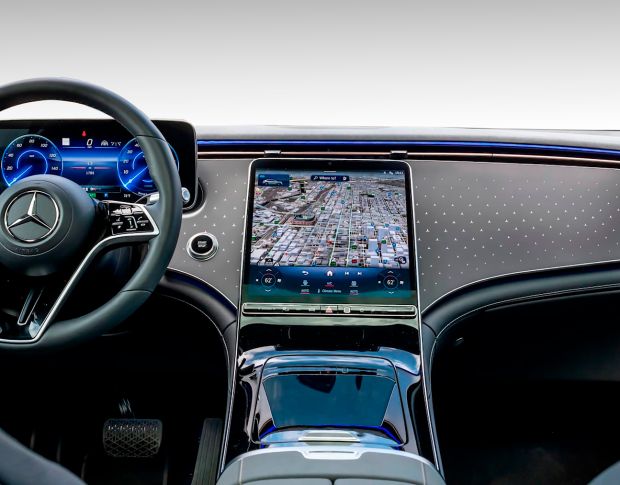 Защитное стекло Pixsel на монитор MERCEDES BENZ EQS - 14“ 2022 - (гибридное мат)