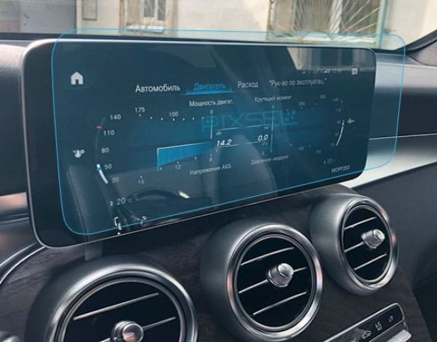Захисне скло Pixsel на монітор MERCEDES BENZ GLC-CLASS - 12“ 2019 - 2022 (гібридне глянець)