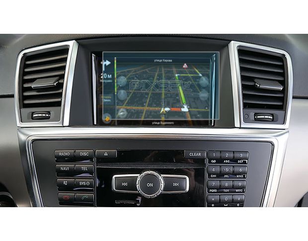 Защитное стекло Pixsel на монитор MERCEDES BENZ ML-CLASS - 5.6“ 2011 - 2015 (гибридное глянец)