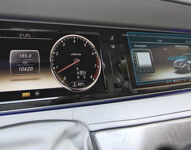 Захисне скло Pixsel на монітор MERCEDES BENZ S-CLASS - 12.1“ 2013 - 2017 (гібридне мат)