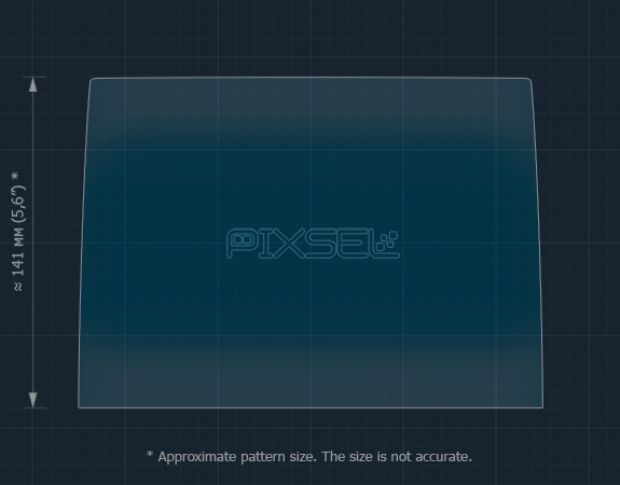 Захисне скло Pixsel на монітор MITSUBISHI ASX - 9.6“ 2024 - (гібридне глянець)