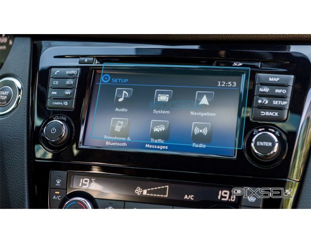 Захисне скло Pixsel на монітор NISSAN QASHQAI - 6.8“ 2017 - 2021 (гібридне мат)