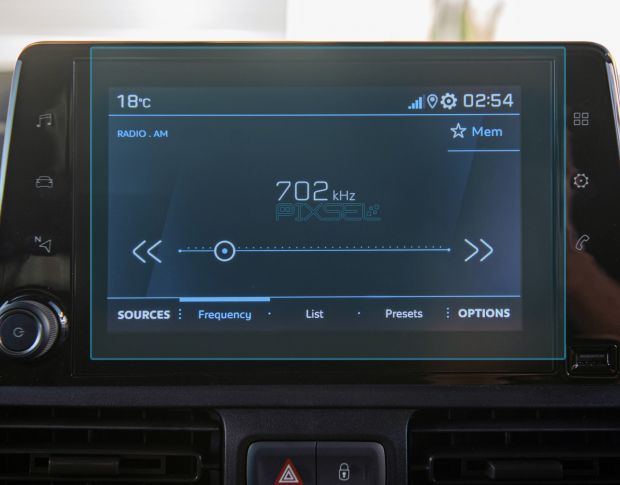Захисне скло Pixsel на монітор PEUGEOT PARTNER - 9.4“ 2018 - (гібридне мат)