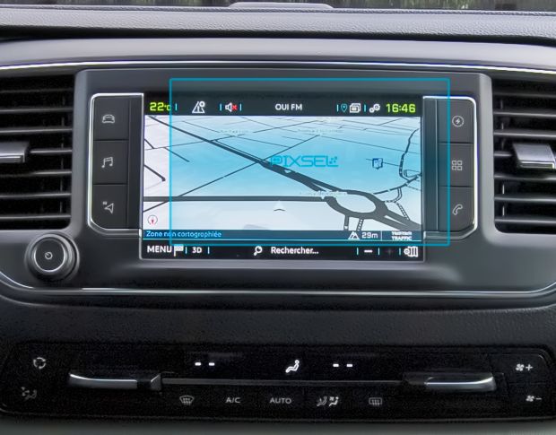 Захисне скло Pixsel на монітор PEUGEOT TRAVELLER 6.9“ 2017 - 2024 (гібридне мат)