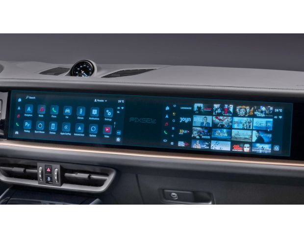 Защитное стекло Pixsel на монитор PORSCHE CAYENNE - 26.9“ 2023 - (гибридное глянец)