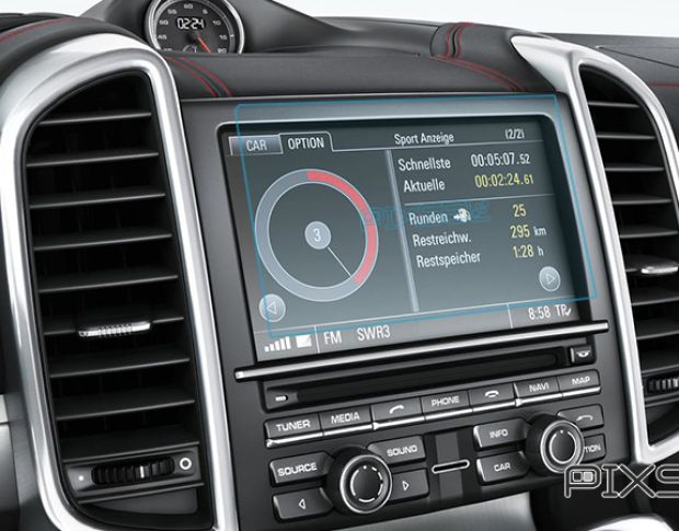 Захисне скло Pixsel на монітор PORSCHE CAYENNE - 7“ 2010 - 2017 (гібридне мат)