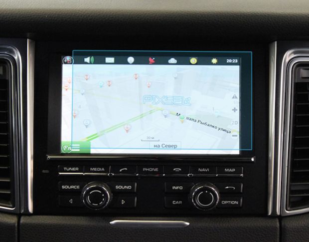 Захисне скло Pixsel на монітор PORSCHE MACAN - 7“ 2014 - 2016 (гібридне мат)