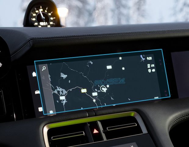Защитное стекло Pixsel на монитор PORSCHE TAYCAN - 12.3“ 2020 - (гибридное мат)