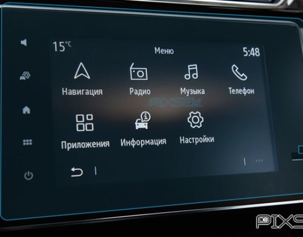 Захисне скло Pixsel на монітор RENAULT ARKANA - 11.3“ 2019 - 2023 (гібридне глянець)