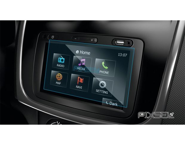 Захисне скло Pixsel на монітор RENAULT DOKKER - 6.9“ 2019 - (гібридне мат)