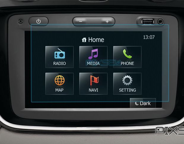 Захисне скло Pixsel на монітор RENAULT DUSTER - 6.9“ 2015 - 2017 (гібридне глянець)