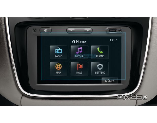 Защитное стекло Pixsel на монитор RENAULT DUSTER - 6.9“ 2015 - 2017 (гибридное мат)
