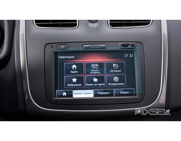 Захисне скло Pixsel на монітор RENAULT LOGAN - 6.9“ 2014 - 2016 (гібридне глянець)