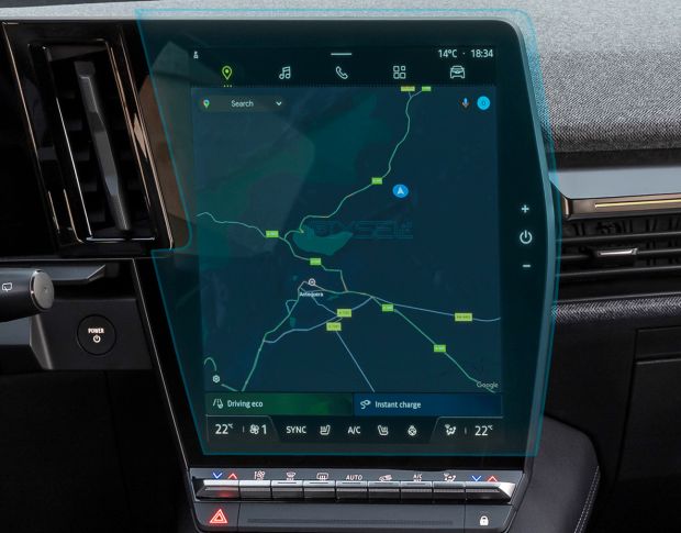 Защитное стекло Pixsel на монитор RENAULT MEGANE E-TECH ELECTRIC - 14.6“ 2022 - (гибридное глянец)