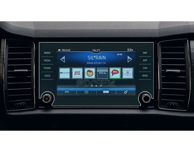 Защитное стекло Pixsel на монитор SKODA KODIAQ - 11.2“ 2017 - 2024 (гибридное мат)