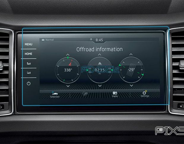 Защитное стекло Pixsel на монитор SKODA KODIAQ - 11.3“ 2017 - 2024 (гибридное глянец)