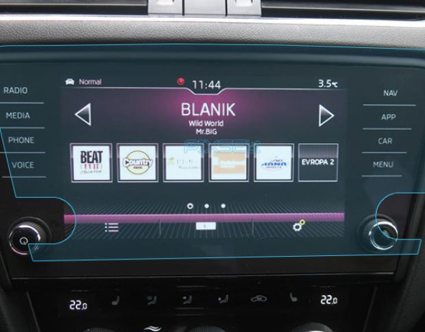 Захисне скло Pixsel на монітор SKODA OCTAVIA - 12.2“ 2017 - 2020 (гібридне глянець)