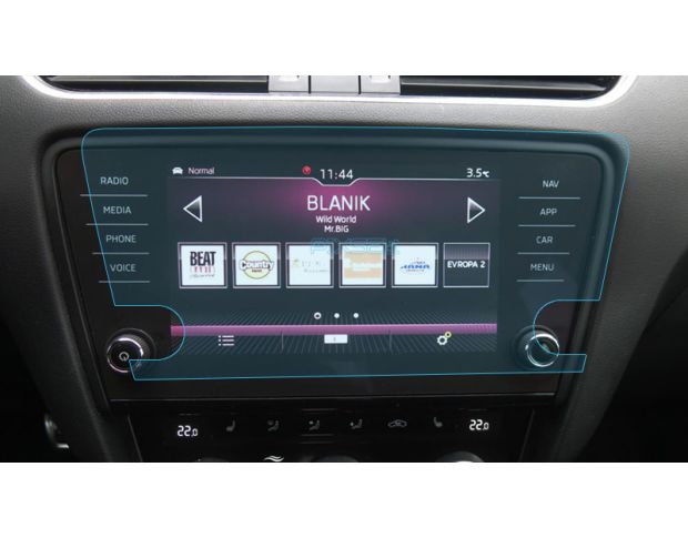 Захисне скло Pixsel на монітор SKODA OCTAVIA - 12.2“ 2017 - 2020 (гібридне глянець)
