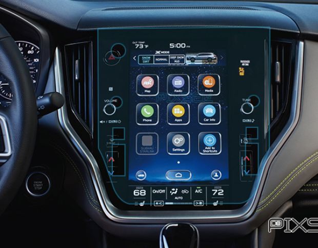 Защитное стекло Pixsel на монитор SUBARU OUTBACK - 14.4“ 2020 - (гибридное глянец)