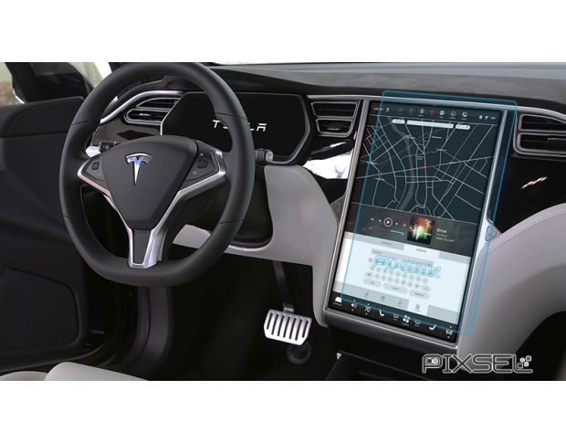 Защитное стекло Pixsel на монитор TESLA MODEL S - 16.8“ 2016 - (гибридное мат)