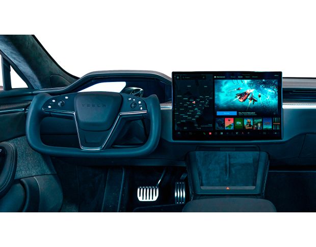 Защитное стекло Pixsel на монитор TESLA MODEL X PLAID - 17.8“ 2023 - (гибридное мат)
