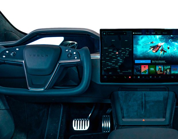 Защитное стекло Pixsel на монитор TESLA MODEL X PLAID - 17.8“ 2023 - (гибридное мат)