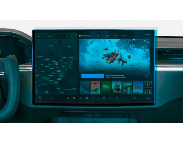 Защитное стекло Pixsel на монитор TESLA MODEL X PLAID - 17.8“ 2023 - (гибридное мат)