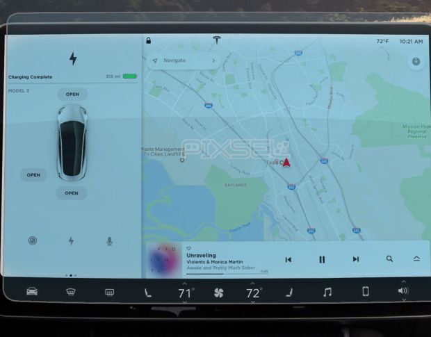 Захисне скло Pixsel на монітор TESLA MODEL Y - 16.4“ 2020 - 2024 (гібридне глянець)
