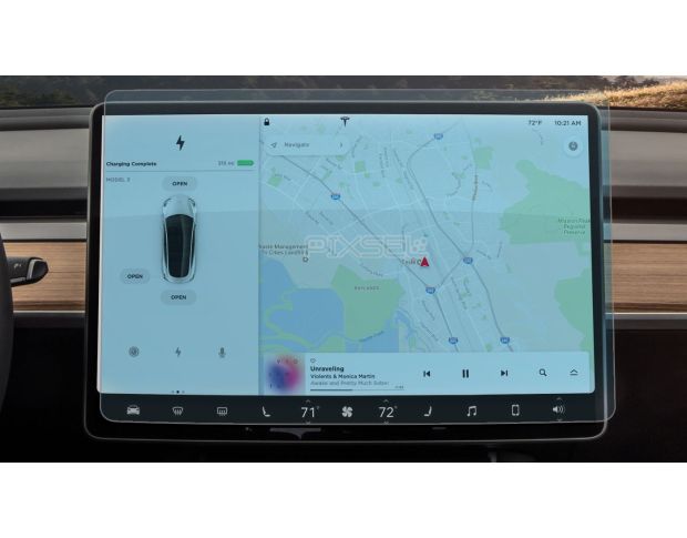 Захисне скло Pixsel на монітор TESLA MODEL Y - 16.4“ 2020 - 2024 (гібридне мат)