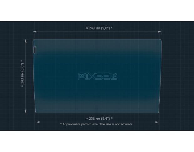 Захисне скло Pixsel на монітор TEYES CC3 2K - 10“ (гібридне мат)