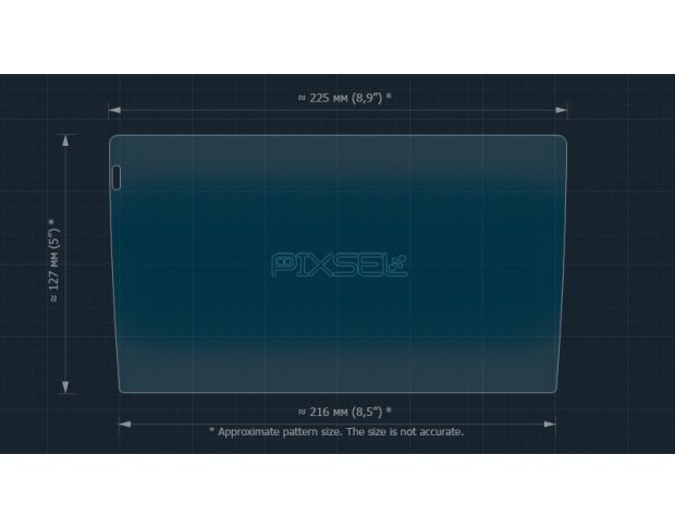 Защитное стекло Pixsel на монитор TEYES CC3 2K - 9“ (гибридное глянец)
