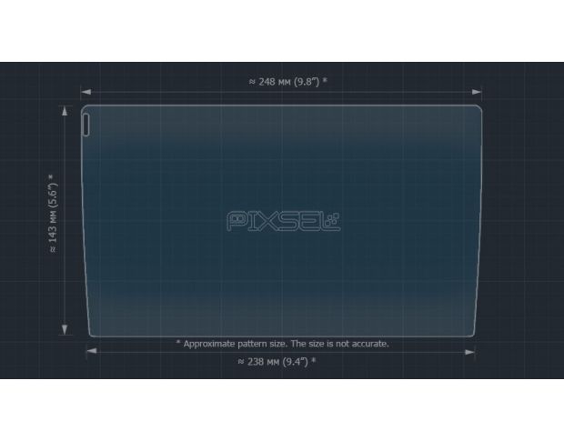 Захисне скло Pixsel на монітор TORSSEN 2K - 10“ (гібридне глянець)