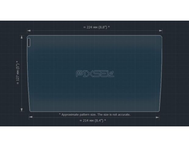 Захисне скло Pixsel на монітор TORSSEN 2K - 9“ (гібридне глянець)