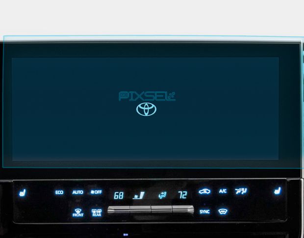 Защитное стекло Pixsel на монитор TOYOTA bZ4X - 14.2“ 2022 - (гибридное глянец)