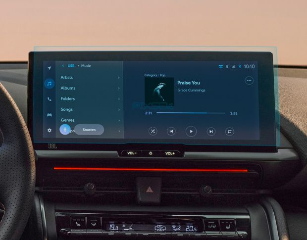 Захисне скло Pixsel на монітор TOYOTA C-HR - 14“ 2019 - 2023 (гібридне глянець)