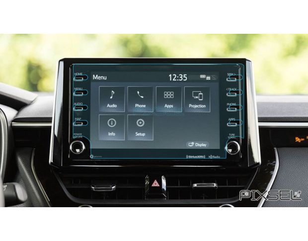 Защитное стекло Pixsel на монитор TOYOTA COROLLA - 10.3“ 2019 - 2022 (гибридное мат)