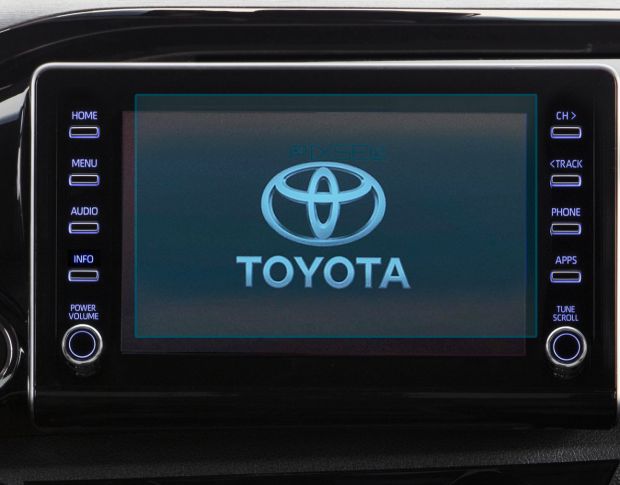 Захисне скло Pixsel на монітор TOYOTA HILUX 8“ 2020 - 2023 (гібридне глянець)