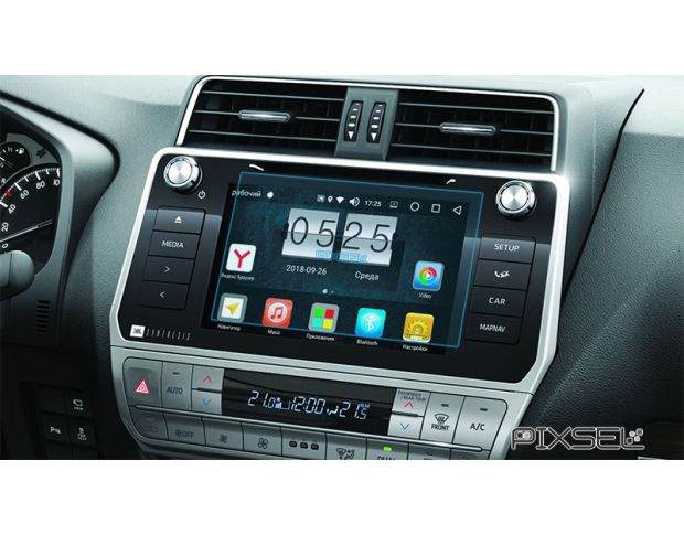 Захисне скло Pixsel на монітор TOYOTA PRADO - 8“ 2018 - 2019 (гібридне мат)
