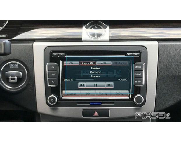 Защитное стекло Pixsel на монитор VOLKSWAGEN CC - 6.3“ 2012 - 2016 (гибридное глянец)