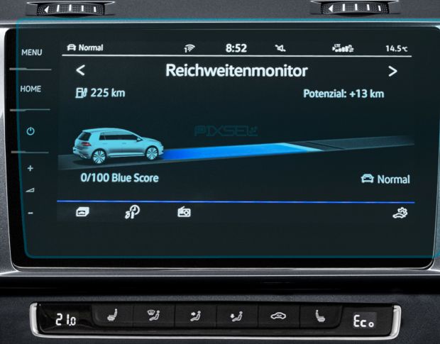 Захисне скло Pixsel на монітор VOLKSWAGEN E-GOLF - 11.4“ 2017 - 2020 (гібридне мат)