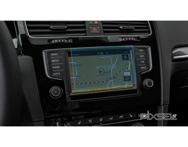 Защитное стекло Pixsel на монитор VOLKSWAGEN GOLF - 6.3“ 2013 - 2017 (гибридное мат)