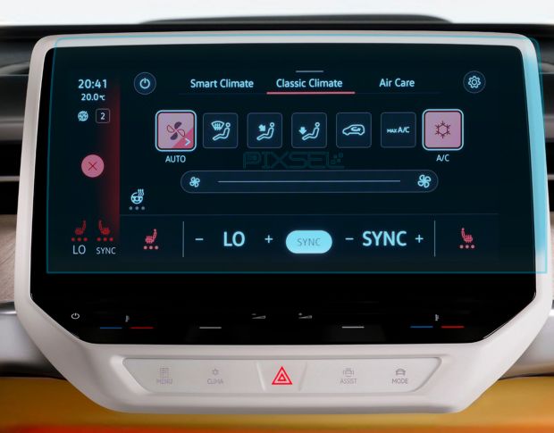 Защитное стекло Pixsel на монитор VOLKSWAGEN ID. BUZZ - 13.3“ 2022 - (гибридное глянец)
