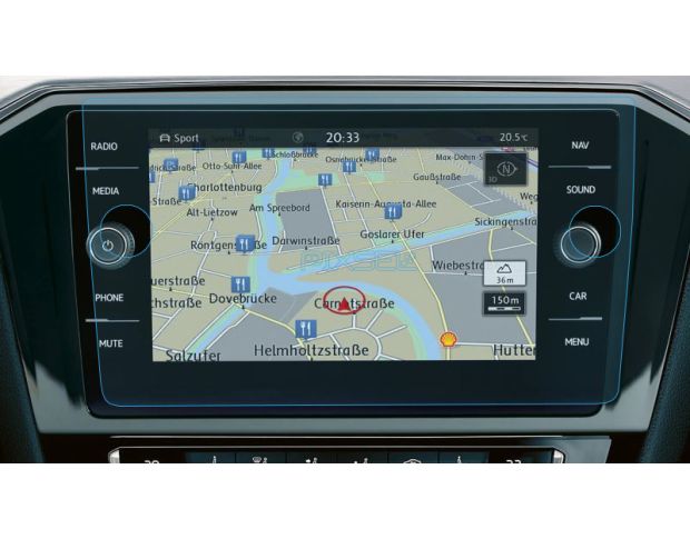 Захисне скло Pixsel на монітор VOLKSWAGEN MULTIVAN - 10.9“ 2020 - (гібридне глянець)