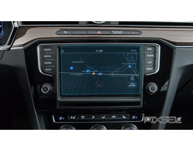 Защитное стекло Pixsel на монитор VOLKSWAGEN PASSAT - 7.9“ 2015 - 2019 (гибридное глянец)