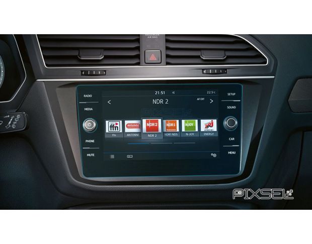 Защитное стекло Pixsel на монитор VOLKSWAGEN TIGUAN - 10.9“ 2019 - 2021 (гибридное глянец)